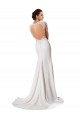 Blanco Cubierta Cuello de Corazón Cola capilla Gasa Encaje Vestidos de novia