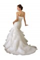 Blanco Sirena Cuello de Corazón Cola capilla Tul Vestidos de novia