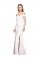 Blanco Sirena Hombros Descubiertos Crepé Elástico Largo Formales Vestidos de dama de honor / Vestidos de fiesta