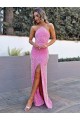 Color mostrado Cubierta Halter Lentejuelas Terciopelo Largo Vestidos de fiesta