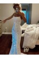 Color mostrado Cubierta Tirantes espagueti Barrer tren Lentejuelas Terciopelo Largo Vestidos de fiesta