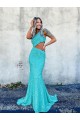 Color mostrado Sirena Un Hombre Barrer tren Lentejuelas Terciopelo Largo Vestidos de fiesta