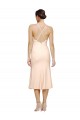 Cubierta Cuello en V Midi Crepé Elástico Corto Vestidos de dama de honor / Vestidos de fiesta / Vestidos de cóctel