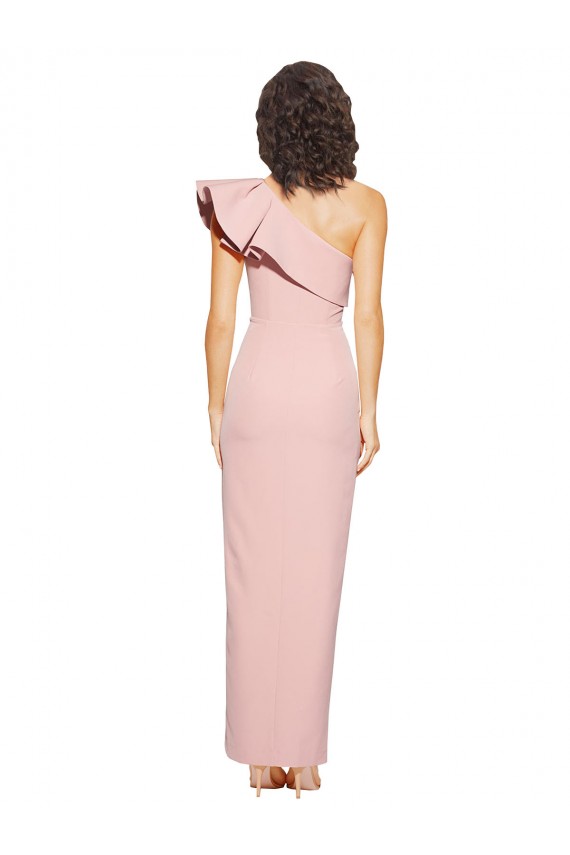 Cubierta Un Hombre Crepé Elástico Largo Formales Vestidos de dama de honor / Vestidos de fiesta