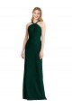 Evergreen Trompeta Halter Gasa Largo Vestidos de dama de honor