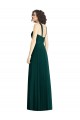 Evergreen línea A Halter Gasa Largo Vestidos de dama de honor