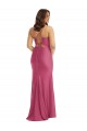Fucsia Sirena Tirantes espagueti Satén sedoso Largo Formales Vestidos de dama de honor / Vestidos de fiesta