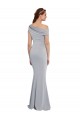 Gris 24 Sirena Un Hombre Crepé Elástico Largo Formales Vestidos de dama de honor / Vestidos de fiesta