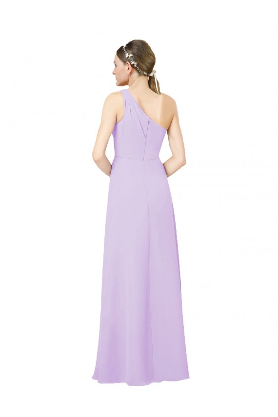 Lila Cubierta Un Hombre Gasa Largo Formales Vestidos de dama de honor / Vestidos de noche