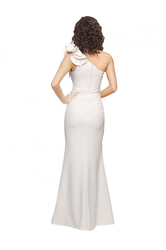 Marfil Cubierta Un Hombre Crepé Elástico Largo Formales Vestidos de dama de honor / Vestidos de fiesta