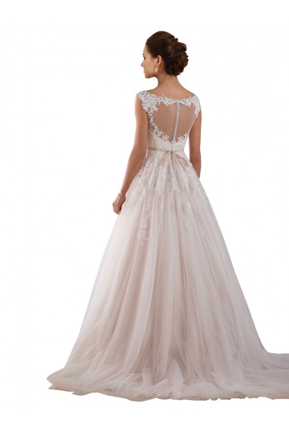 Marfil Cuello de Corazón Cola capilla Tul Encaje Vestidos de novia
