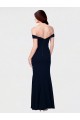 Marfil Sirena Hombros Descubiertos Crepé Elástico Largo Formales Vestidos de dama de honor / Vestidos de fiesta