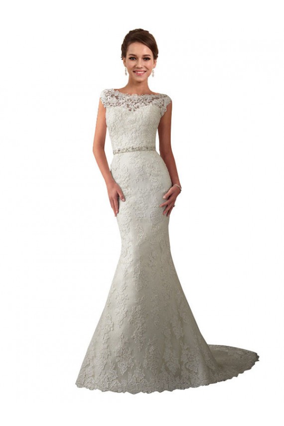 Marfil Sirena Ilusión Cola capilla Tul Encaje Vestidos de novia