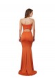 Naranja Sirena Sin tirantes Spandex Largo Formales Vestidos de dama de honor / Vestidos de fiesta