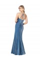 Negro Cubierta Tirantes espagueti Cuello joya Terciopelo Elástico Largo Formales Vestidos de dama de honor / Vestidos de fiesta