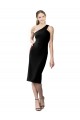 Negro Cubierta Un Hombre Cóctel Crepé Elástico Corto Formales Vestidos de dama de honor / Vestidos de fiesta / Vestidos de cóctel