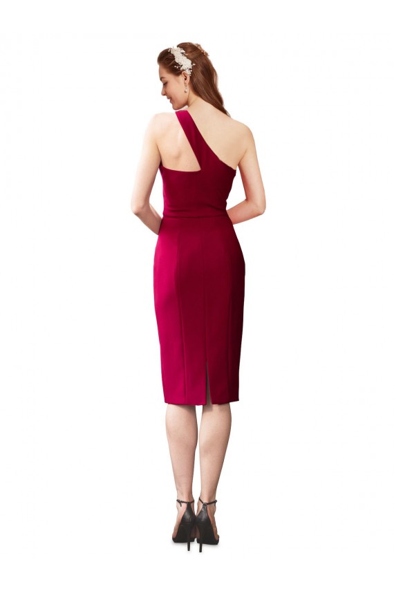 Negro Cubierta Un Hombre Cóctel Crepé Elástico Corto Formales Vestidos de dama de honor / Vestidos de fiesta / Vestidos de cóctel