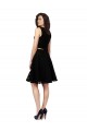 Negro línea A Cuello joya Encaje Corto Vestidos de dama de honor / Vestidos de cóctel