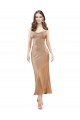 Oro rosa Cubierta Midi Satén sedoso Corto Formales Vestidos de dama de honor / Vestidos de fiesta / Vestidos de cóctel