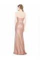 Oro rosa línea A Cuello de Corazón Lentejuela Largo Formales Vestidos de dama de honor / Vestidos de fiesta