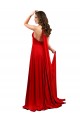Rojo línea A Halter Spandex Largo Formales Vestidos de dama de honor / Vestidos de fiesta