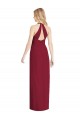 Rosa Del Desierto Trompeta Halter Cuello en V Gasa Largo Formales Vestidos de dama de honor / Vestidos de noche