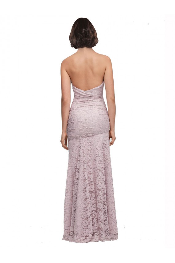 Sirena Cuello de Corazón Encaje Largo Vestidos de dama de honor / Vestidos de fiesta