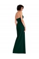 Verde Midnight Cubierta Cucharón Sin tirantes Crepé Elástico Largo Formales Vestidos de dama de honor / Vestidos de fiesta