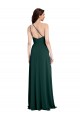 Verde Midnight línea A Un Hombre Crepé Elástico Largo Formales Vestidos de dama de honor / Vestidos de fiesta