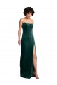 Verde oscuro Cubierta Sin tirantes Terciopelo Elástico Largo Formales Vestidos de dama de honor / Vestidos de fiesta