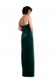 Verde oscuro Cubierta Sin tirantes Terciopelo Elástico Largo Formales Vestidos de dama de honor / Vestidos de fiesta