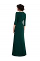 Verde oscuro Trompeta Cuello en V Spandex Largo Formales Vestidos de dama de honor / Vestidos de fiesta