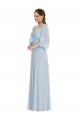 línea A Hombros Descubiertos Gasa Largo Formales Vestidos de dama de honor / Vestidos de noche