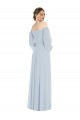 línea A Hombros Descubiertos Gasa Largo Formales Vestidos de dama de honor / Vestidos de noche
