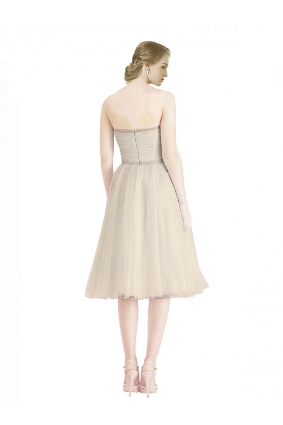 línea A Sin tirantes Cóctel Tul Corto Vestidos de dama de honor / Vestidos de cóctel / Vestidos para homecoming